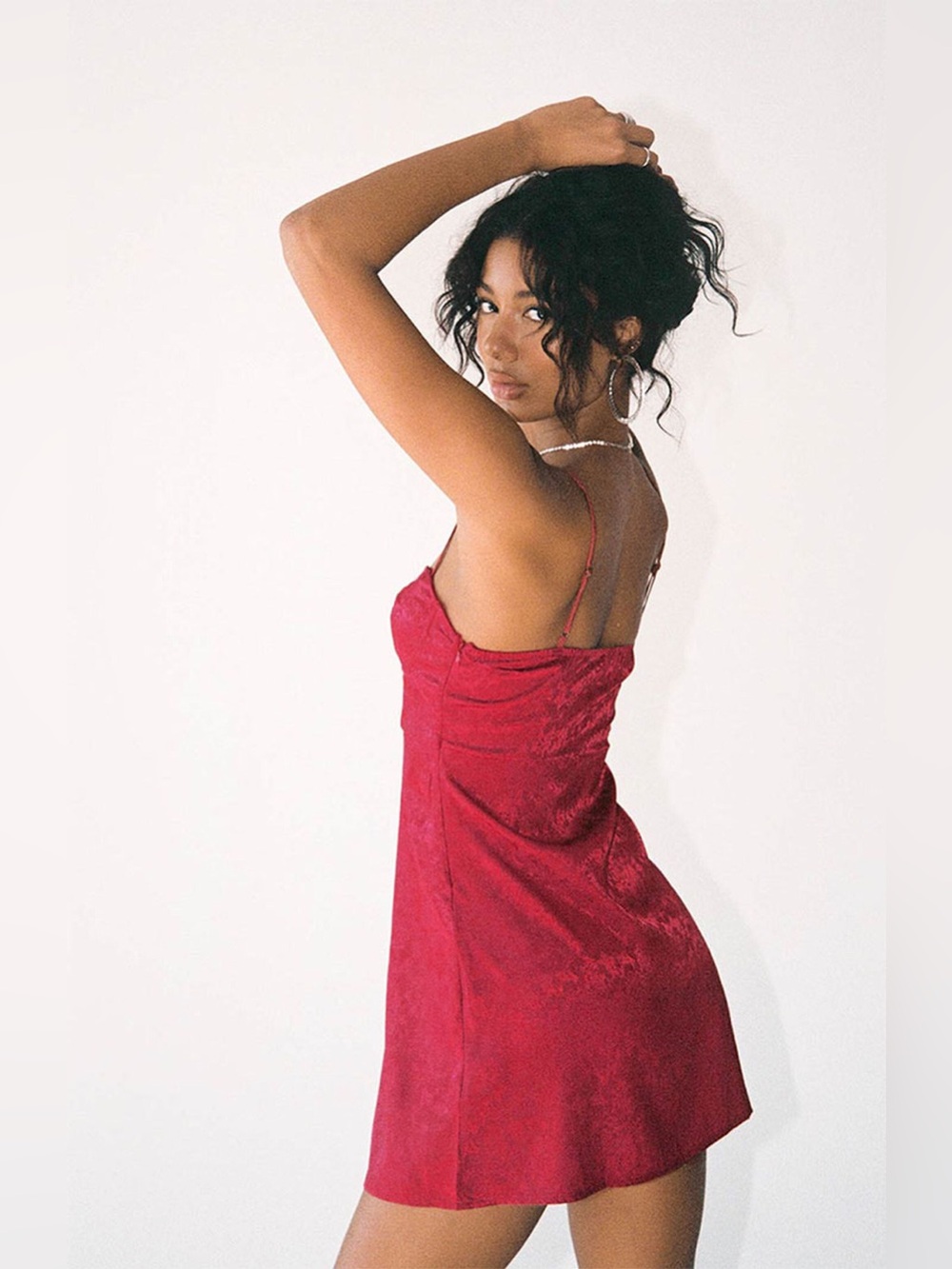 🌹 Princess Polly Red Rose Bustier Silk Slip Dress 🌹 - Picture 14 of 14